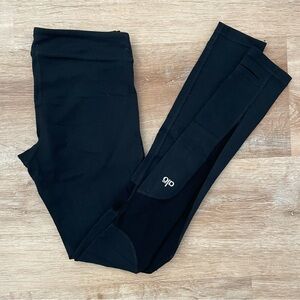 ALO Yoga Black Mesh Inset Stir-Up Legging- Small